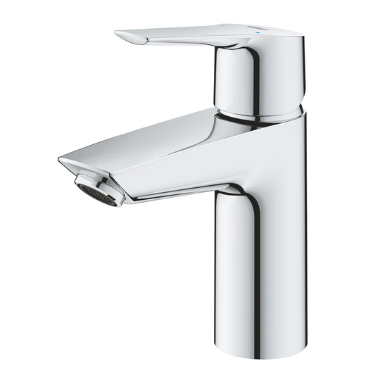 GROHE QUICKFIX Start single-lever basin mixer with push-open pop-up waste set, S-Size, water-saving, chrome. Easy to install. 23550002