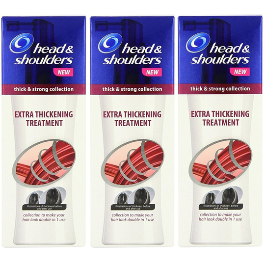 3 x 125ml Head & Shoulders Extra Thickening Treatment Thick & Strong Collection