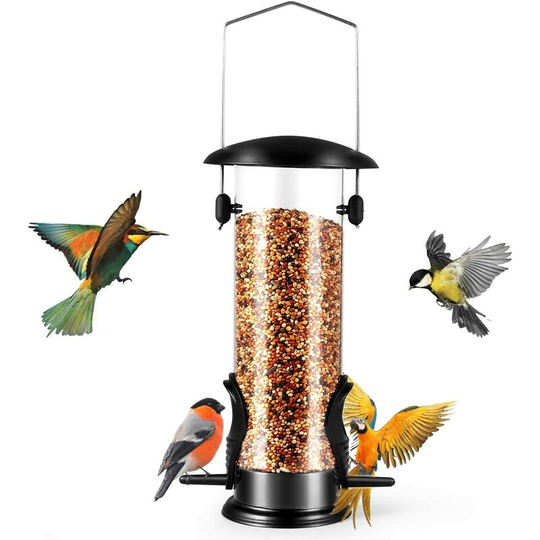 Bird Feeders, All Weather Bird Seed Feeder, Hanging Wild Bird Feeder for Garden Outdoors