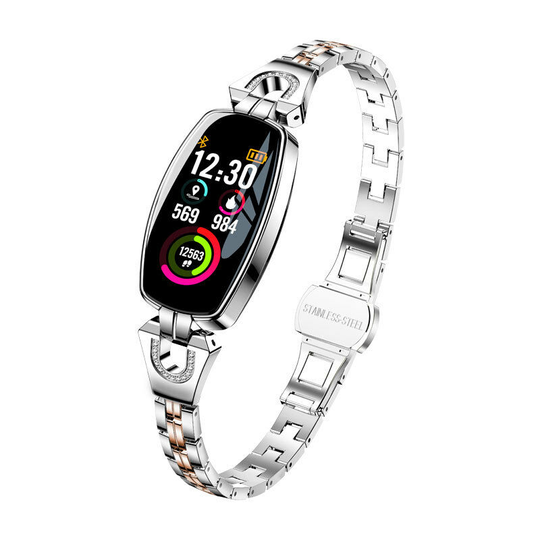 Fitness Watch for Women, Digital Watch with Heart Rate, Blood Pressure, Sleep Monitor, Silver Grey