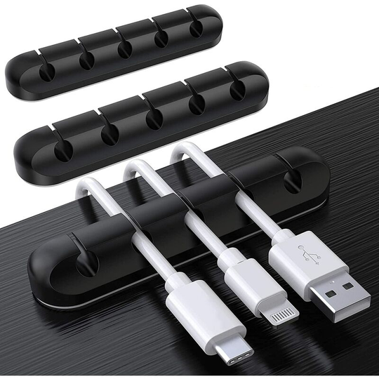 Gift - Desktop Cable Organizer Clips, 3 Pack Cable Holder, Cord Organizer, Cable Management, Cable Storage for usb Charger/Mouse/Headphone/PC