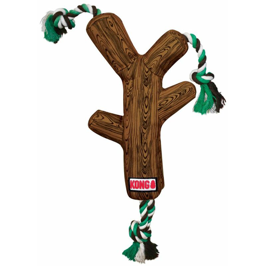 FetchStix Rope Dog Retrieving Toy (47cm) (Brown) - Brown - Kong