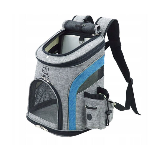 Pet Travel Backpack Pet Backpack Breathable Breathable For Cat & Dog Pet Backpack-L Blue Gray