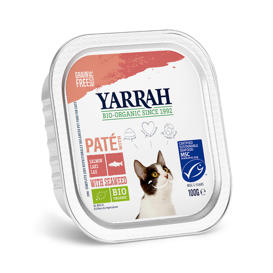 Yarrah Organic Tray - Saver Pack - Pâté: Salmon with Organic Seaweed (12 x 100g)