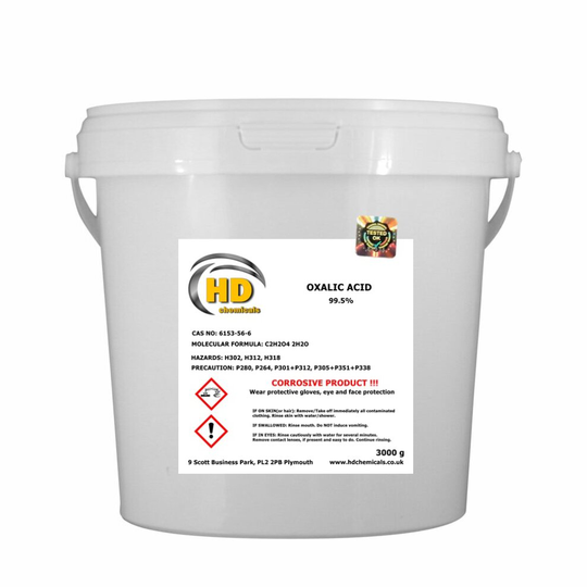 (3000g (3kg)) Oxalic Acid 99.5% Pure Crystals Stain Rust Remover