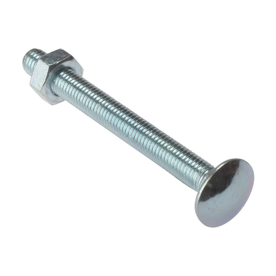 FORCB650G Carriage Bolt & Nut zp M6 x 50mm Bag 10 - Forgefix