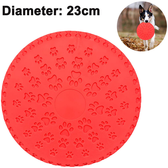 2 Pcs Dog Flying Disc Rubber Catcher Toy Large Dog Toys, orange
