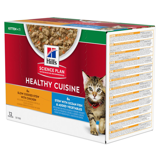 Hill's Science Plan Kitten Healthy Cuisine with Chicken & Ocean Fish - 24 x 80g