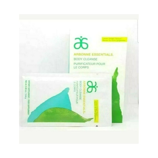 Arbonne Essentials Body Cleanse Detox Sachets (7-Day Pack) Lemon-Ginger Flavour,