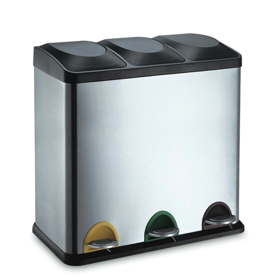 Ellerman 75 Litre Touch Top Multi-Compartments Rubbish & Recycling Bin