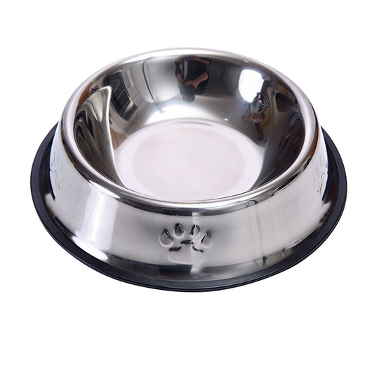 Benobby Kids - 3 cat bowls - footprint models (20cm, 30cm, 34cm) stainless steel cat food bowl with spoon non-slip cat feeding bowl cat drinking bowl