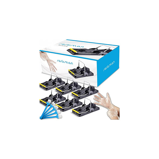 sarkman Rat Traps Indoors & Outdoors 6 x Extra Large Set - 50 Pair Glove BONUS & Professional Rodent Trap. Effective for Garden & Houses. Super S