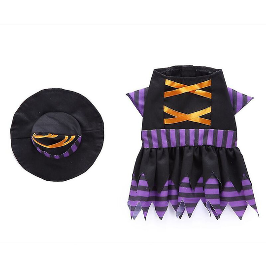 Halloween Funny Pet Costume Witch Cosplay Clothes For Puppy Dog (size L),Ssxjv
