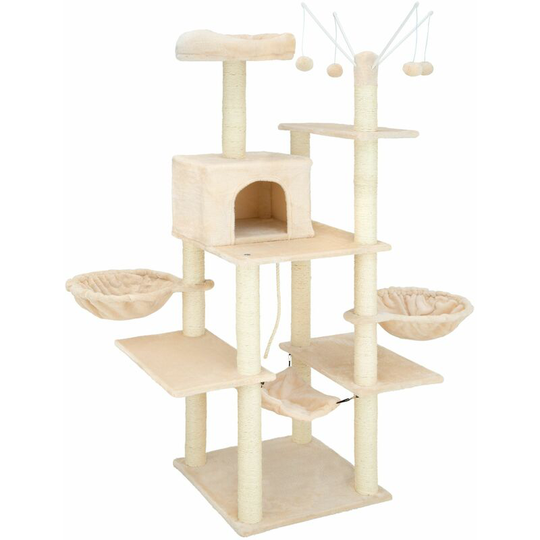 Cat tree scratching post Lilou - cat scratching post, cat tower, scratching post - beige - beige