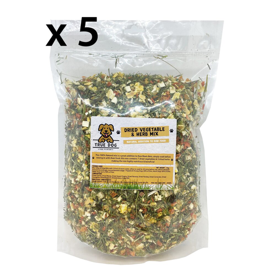 (5kg) Dried Vegetable & Herb Mix for Dogs - Raw Food, BARF Diet, Natural Veg Mix