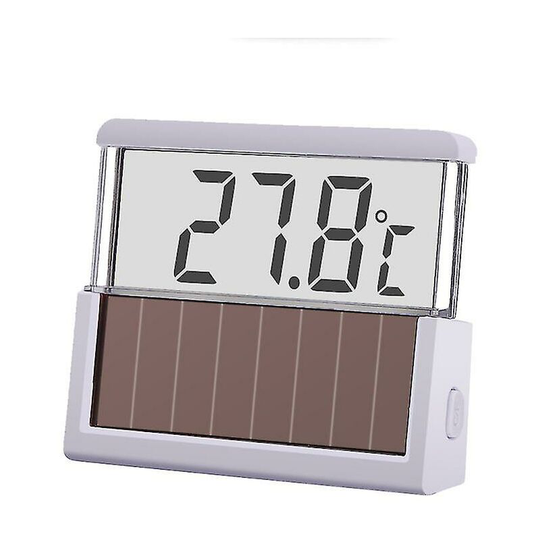 THSIDNE Solar Thermometer Transparent Led Digital Fish Tank Aquarium Thermometer Water Temperature Meter Fish Tank Aquarium White