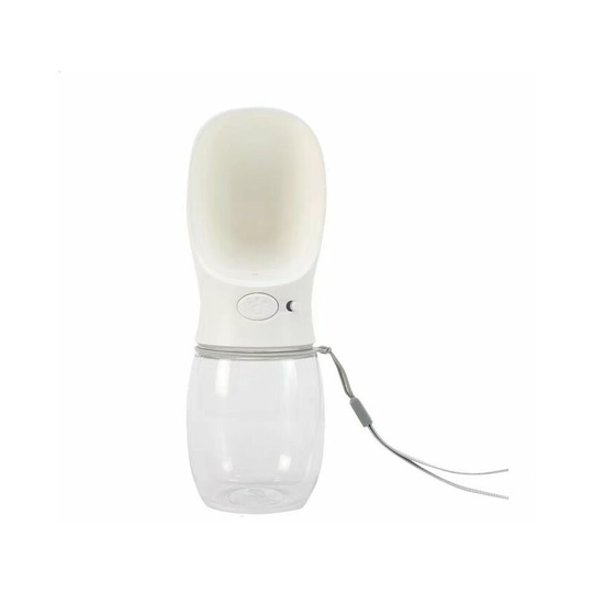 Portable Dog Water Bottle, 350ml Portable Dog Gourde Without bpa, Anti-leak, Pet Outdoor Drinking, Travel & Hiking (White)
