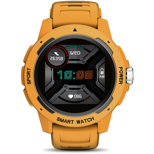 North Edge - Intelligent Watch for Men and Woman Touch Screen Multi-sport Modes with Heart Rate Monitor Pedometer Music Control,Yellow - Yellow