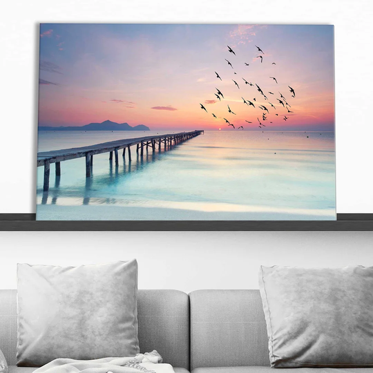 "Ocean Skies 2" Print On Canvas