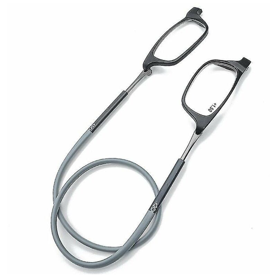Thsinde - Reading Glasses High-grade Tr Magnetic Absorption Hanging Neck Funky Readers Glassesgrey-1.00 Magnification Ssxjv Grey 2.0 Magnification