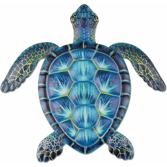 Bearsu - Metal Turtle Wall Decor Turtle Wall Art for Home Bedroom Living Room Office Garden Fences Aquarium Ocean Wall Decor, Blue