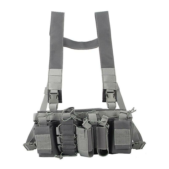 Thsinde - Military Tactical Vest Outdoor Tactical Chest Mount Outdoor Clothing Hunting Cycling Sportsweargrey