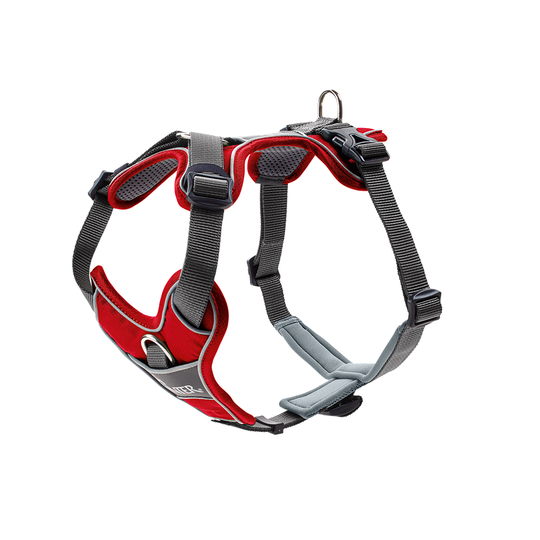 HUNTER Divo Harness - Red/Grey - Size L-XL: 79 - 107 cm Chest Circumference