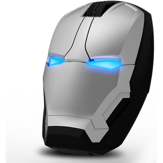 Souris de jeu 2.4g souris optique sans fil ergonomique créative Portable Mobile Cool Iron Man souris de jeu d'ordinateur - Flkwoh