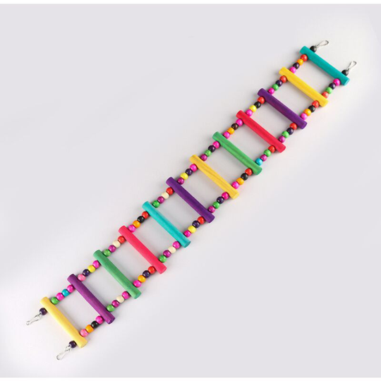 Perle Rare - Bird Toys for Parrot, Ladder, Swing, Dressage Rainbow Bridge for Parrots, Parakeets, Conures, Cockatoo
