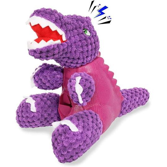 Dog plush toy dog squeak toy interactive natural rubber dog chew toy, durable toothbrush leaking small dog toy not suitable for large dogs