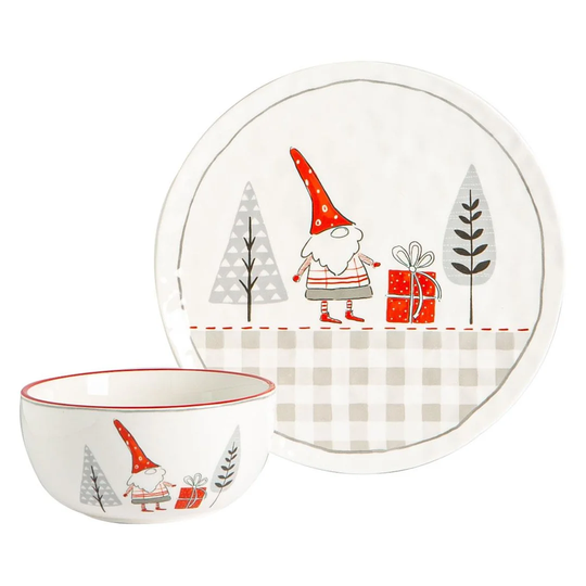 Christmas 8 Piece Dinnerware Set, Service for 4