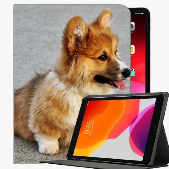 (iPad 2017/2018 (9.7 inches)) Welsh Corgi Puppy Dog Case Slim Shell Cover For iPad iPad Pro 12.9 inch