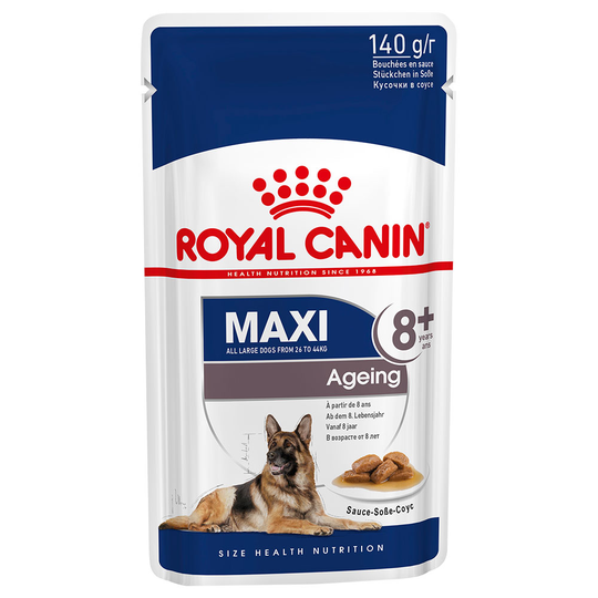 Royal Canin Maxi Ageing 8+ in Gravy - 10 x 140g