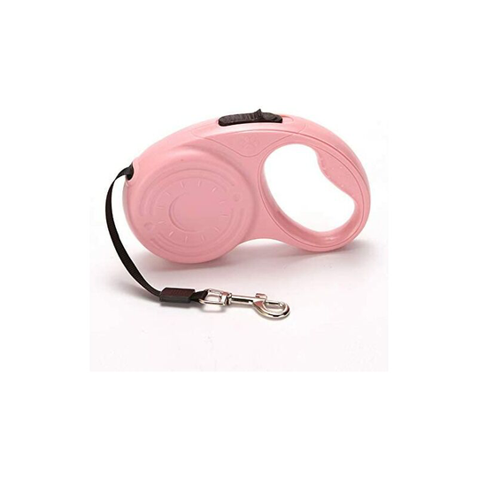 Retractable dog leash, 5M extension leash, used for training walking and jogging dogs (romantic powder)