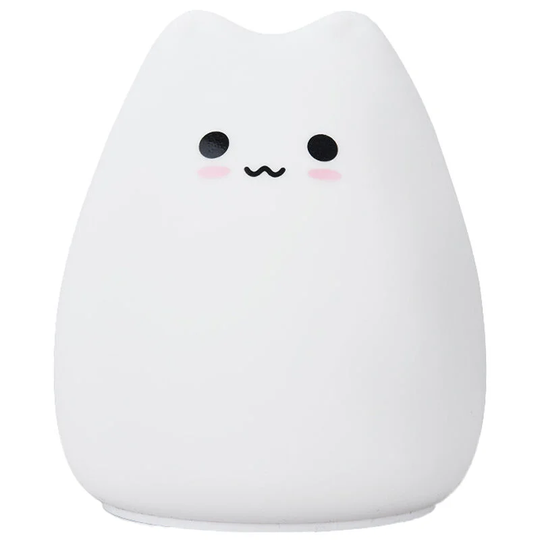 Cute kitten silicone night light led colorful color changing atmosphere night light - style3