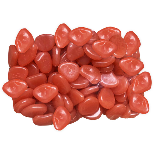 Mini Glowing Rocks Outdoor Glow Decorative Stones Garden Yard Lawn Luminous Pebbles,model:Orange 100Pcs - model:Orange 100Pcs