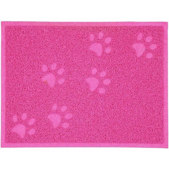 High Quality Elastic pvc Waterproof Litter Box Mat Litter Box Mat - 30 x 40cm (Pink)