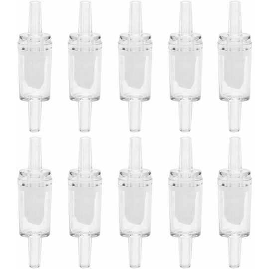 Monly - 10 Pieces Aquarium Air Pump Disposable Check Valve Check Valve Fish Tank Oxygen Air Pump Check Valve (White)