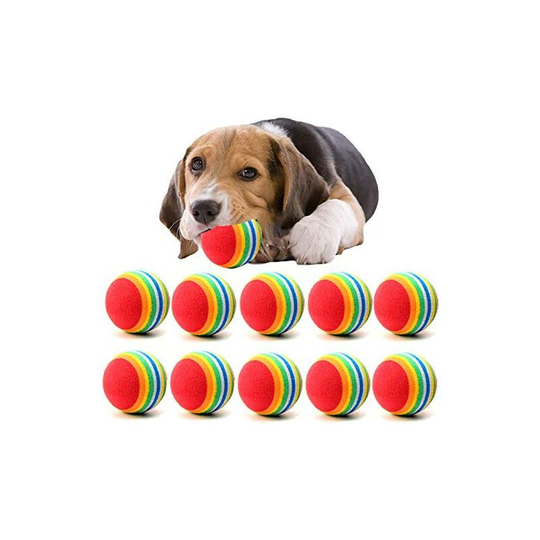 10pcs Cute Mini Small Dog Pet Toys Dogs Chew Ball Puppy Ball for Pet Toy Puppies Tennis Ball Dog Toy Ball Pet Products