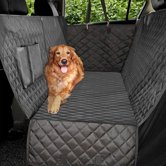 Thsinde - 100% waterproof dog car seat cover, dog seat cover with side wings, rear pet seat cover-black, hammock convertible c
