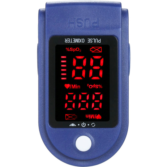 Portable Fingertip Clip Pulse Oximeter led Monochrome Display Screen Mini SpO2 Monitor Pulse Rate Measuring Oxygen Saturation Monitor for Daily Use