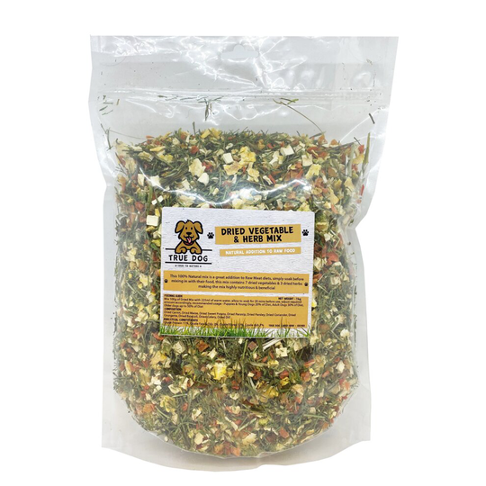 (1kg) Dried Vegetable & Herb Mix for Dogs - Raw Food, BARF Diet, Natural Veg Mix