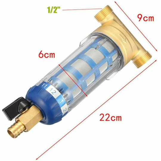 Naxunnn - Reusable Water Filter for Spin-Down Sediment Filter - External Thread - Fountain Water Hose Sediment Filter - Sediment Filter (1/2 Male