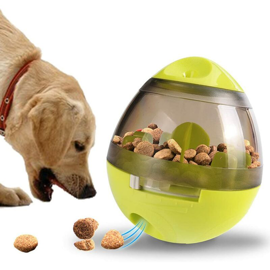 Dog Toy, Dog and Cat Dry Food Dispenser, Pet Food Ball, Easy to Clean (Green)