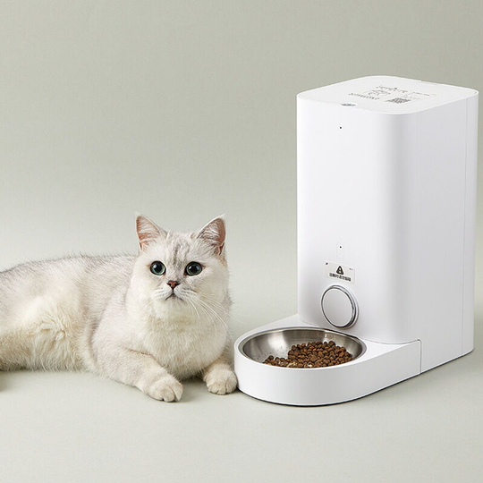 Benobby Kids - Dry Food Dispenser for Cats and Dogs, Automatic Food Bowl, with Stainless Steel Bowl, app Control, led Display for Low Amount of Food,