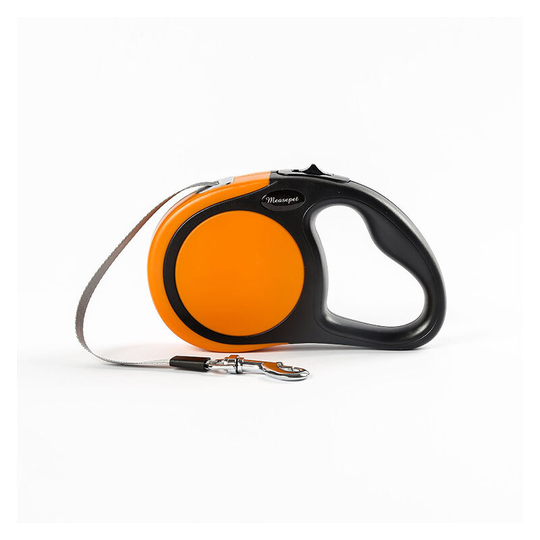 No-Tangle Retractable Dog Lead 3m/5m Dogs Extendable Leads Nylon Tape 5m orange - Muff