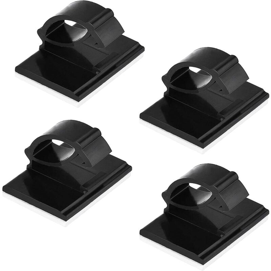50 Pieces Cable Ties Stickers Rectangle Plastic Cable Ties Wire Clips for Wire Management Cable Ties for Car, Office and Home