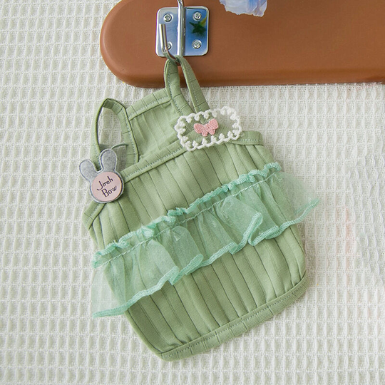 Cotton Pet Clothes - Small Dog T-Shirt - Embroidered Dog Cat T-Shirt - Soft Breathable Knit Vest - Sleeveless Summer Clothes