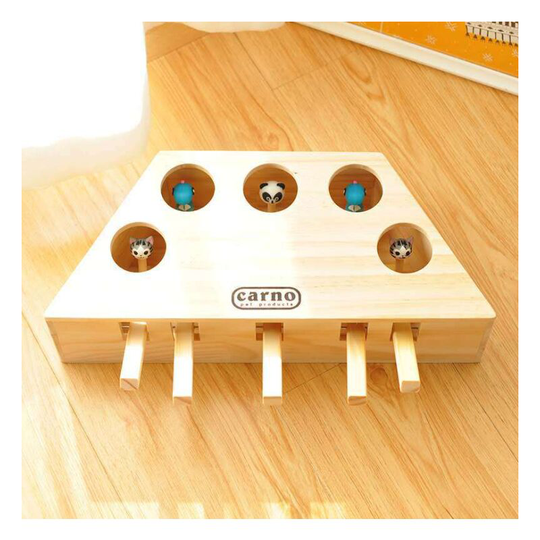 Massive Wooden Pet Toy Toy for Cat Hamster Machine Cartoon Interactive Funny Toy Toy Children's Toy Large
