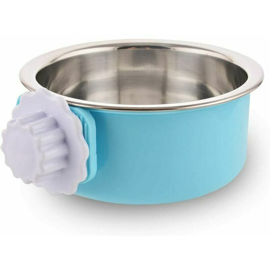 Dog Crate Removable Bowl Stainless Steel Hanging Bowl Pet Cage Small Water Bowl Feeder Food for Dogs Cats Rabbits Birdsgreen Pet Supplies Small
